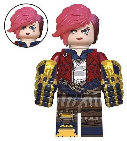 Boneco Bloco de Montar Vi Arcane League Of Legends