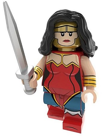 Boneco Bloco de Montar Mulher Maravilha 3000 DC