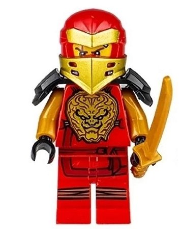 Boneco Bloco de Montar Ninjago Mestre da Montanha Kai