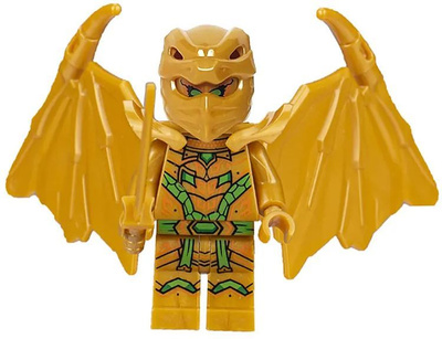 Boneco Bloco de Montar Ninjago Dragão Dourado Lloyd