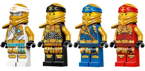 Boneco Bloco de Montar Ninjago Golden Ultra Dragon – Kit 8 Personagens