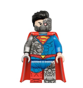 Boneco Bloco de Montar Ciborgue SuperMan Vilão Super-Homem