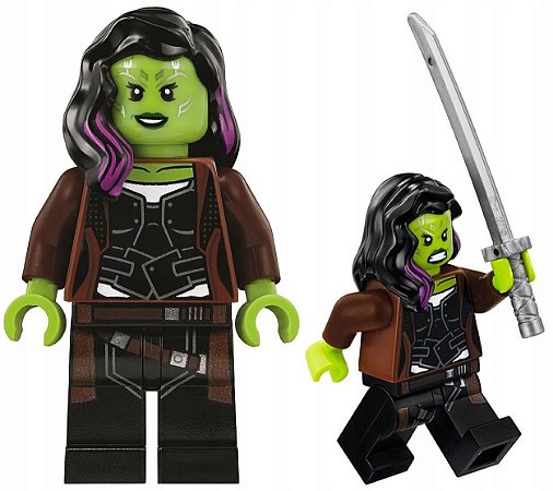 Boneco Bloco de Montar Gamora Guardiões da Galaxia