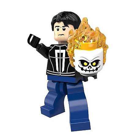 Boneco Bloco de Montar Ghost Rider – Robbie Reyer