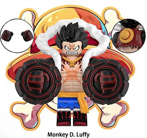 Boneco Bloco de Montar Monkey D. Luffy Gear 4 One Piece