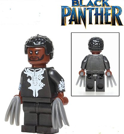 Boneco Bloco de Montar T'Challa Pantera Negra