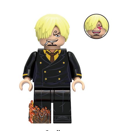 Boneco Bloco de Montar One Piece Sanji Cozinheiro
