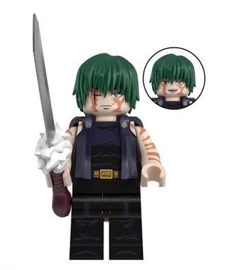 Boneco Bloco de Montar Maki Zenin Jujutsu Kaisen