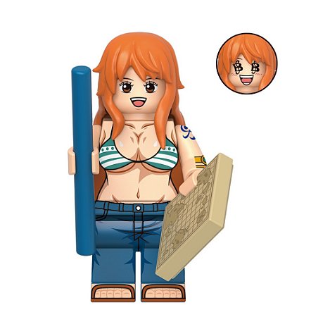 Boneco Bloco de Montar Nami (navegadora) One Piece