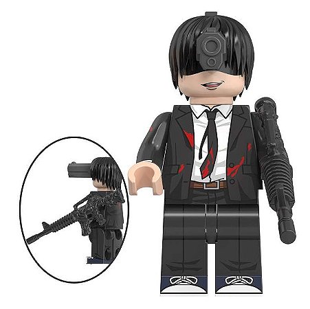 Boneco Bloco de Montar Gun Devil Chainsaw Man