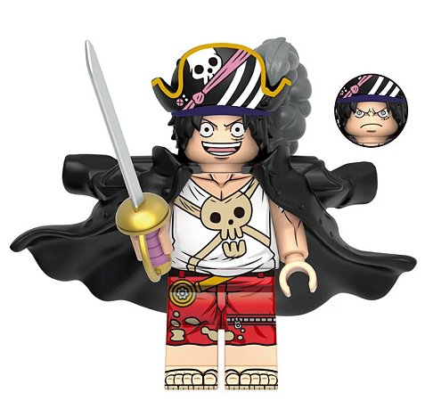 Boneco Bloco de Montar Monkey D. Luffy Classico
