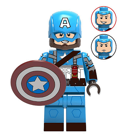 Boneco Bloco de Montar Capitão América