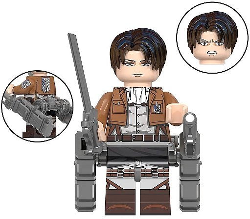 Boneco Bloco de Montar Levi Ackermann Attack On Titan