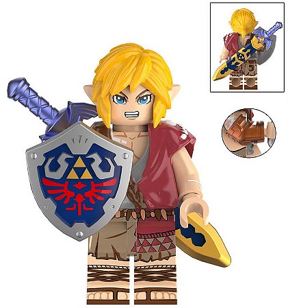 Boneco Bloco Montar Legend Of Zelda - Link