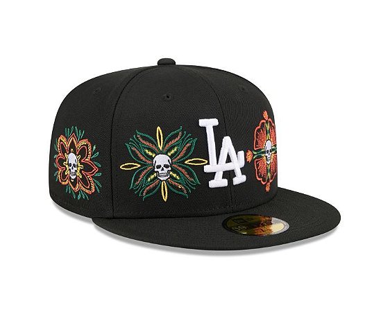BONÉ NEW ERA 59FIFTY "LOS ANGELES DODGERS - SKULL E FLOWERS"