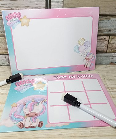 Lousa Mágica Cartonada com Jogo da Velha