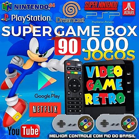 Video Game Retro Box 64GB com 120 Mil jogos 02 controle com fio -  BrazukaStore
