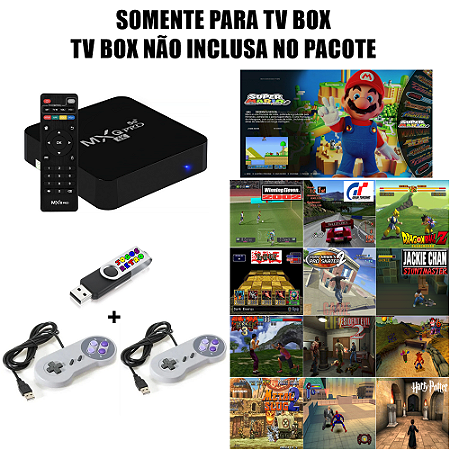 Pendrive Gamer 15 Mil Jogos + 2 Controles Super Nintendo (Funciona em TV Box)