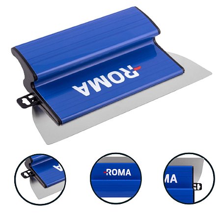 Desempenadeira Berox Pro 25cm Aço Inox Flexivel Roma