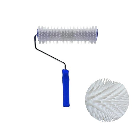 Rolo Fura Bolha Com Cabo 23cm Para Porcelanato Liquido Nivelante