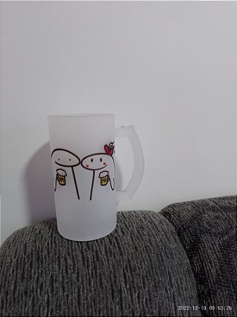 caneca de chopp jateada
