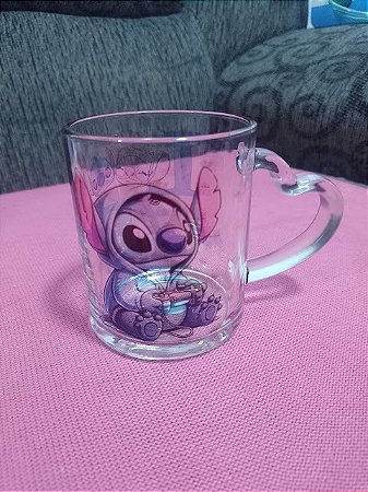 Caneca de vidro stith coração