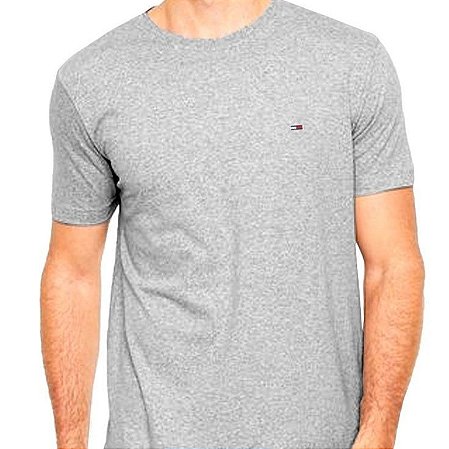 Camiseta Básica Cinza-claro l Tommy l Masculino - EUA FOR YOU