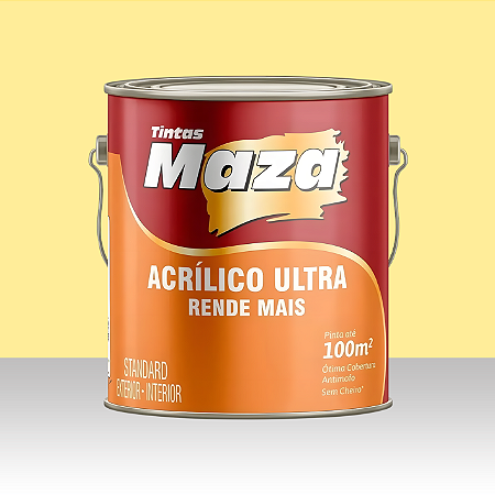 Tinta Acrílico Ultra Maza (cores claras) - 3,6 litros