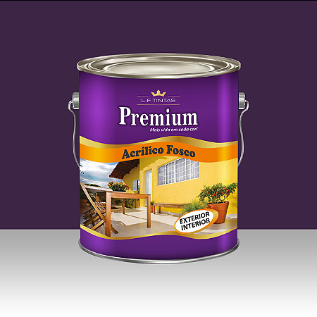 Tinta Premium Acrílico Fosco (cores escuras) - 3,6 litros