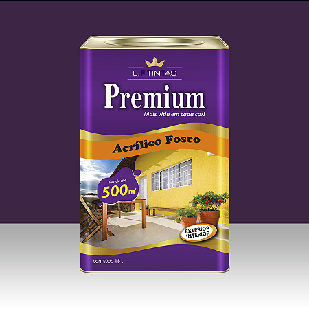 Tinta Premium Acrílico Fosco (cores escuras) - 18 litros