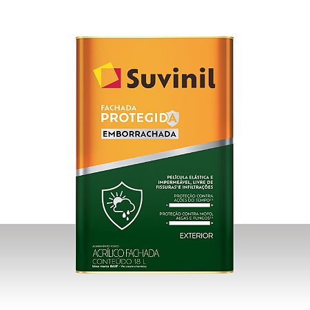 Tinta Suvinil Fachada Protegida Emborrachada - 18 litros