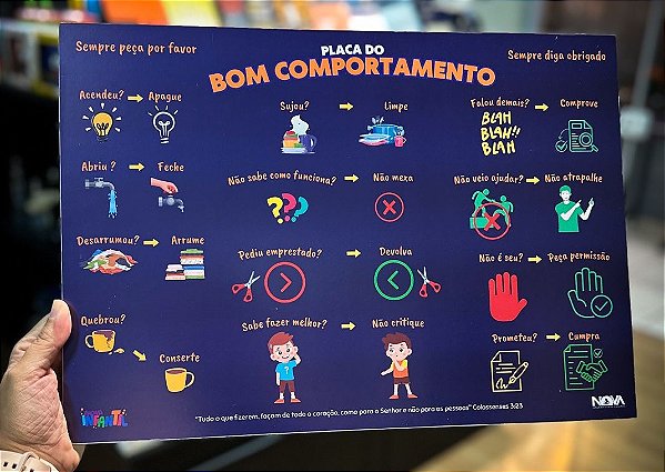 Placa do bom comportmento