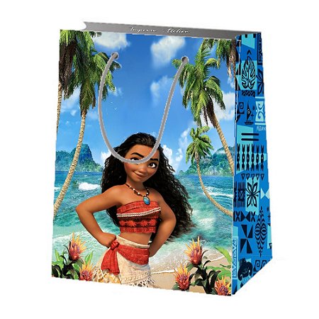 Sacola de Papel Personalizada Moana / Moana Baby