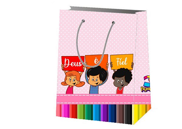 Sacola de Papel Personalizada 3 Palavrinhas