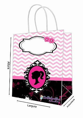 Sacola de Papel Personalizada Barbie