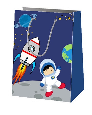 Sacola de Papel Personalizada Astronauta