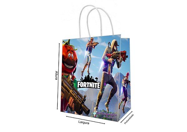 Sacola de Papel Personalizada Fortnite