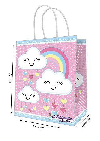 Sacola de Papel Personalizada Chuvas de amor Chuvas e Benção