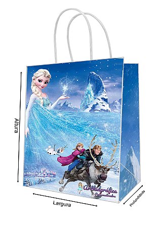 Sacola de Papel Personalizada Frozen