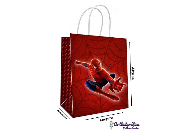 Sacola de Papel Personalizada Homem Aranha