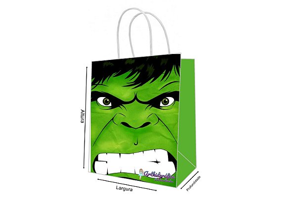 Sacola de Papel Personalizada Hulk