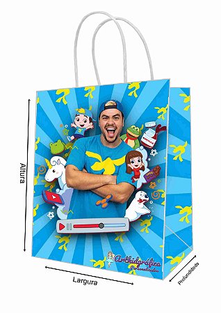 Sacola de Papel Personalizada Lucas Neto