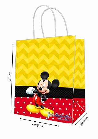 Sacola de Papel Personalizada Mickey