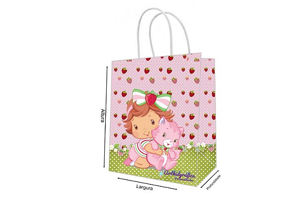 Sacola de Papel Personalizada Moranguinho