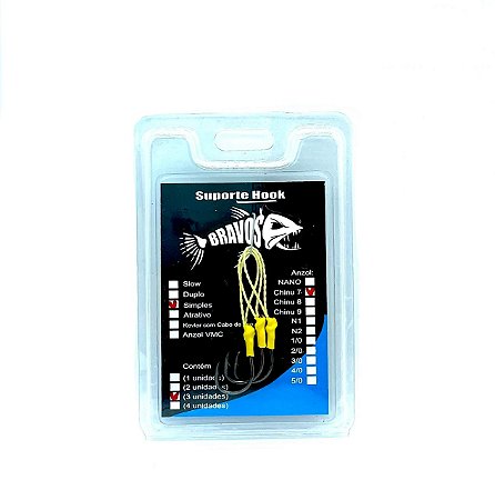 MicroSuporte Hook Simples (Chinu 7 Black) (3 Unidades)