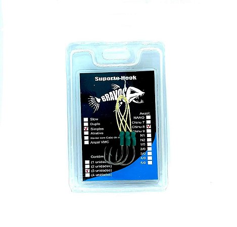 MicroSuporte Hook Simples (Chinu 8 Black) (3 Unidades)