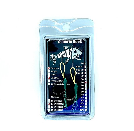Suporte Hook 3/0 Simples com Flash atrativo (2 unidades)