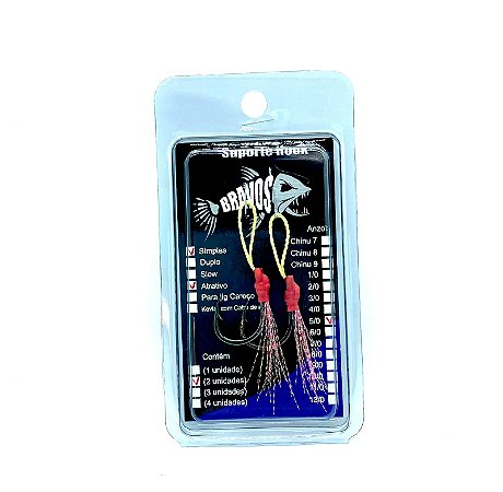 Suporte Hook 5/0 Simples com Flash atrativo (2 unidades)