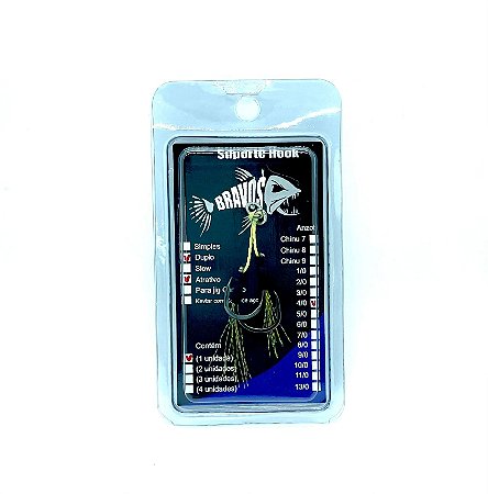Suporte Hook 4/0 Duplo com Flash Atrativo