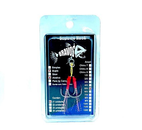 Suporte Hook 5/0 Duplo com Flash atrativo